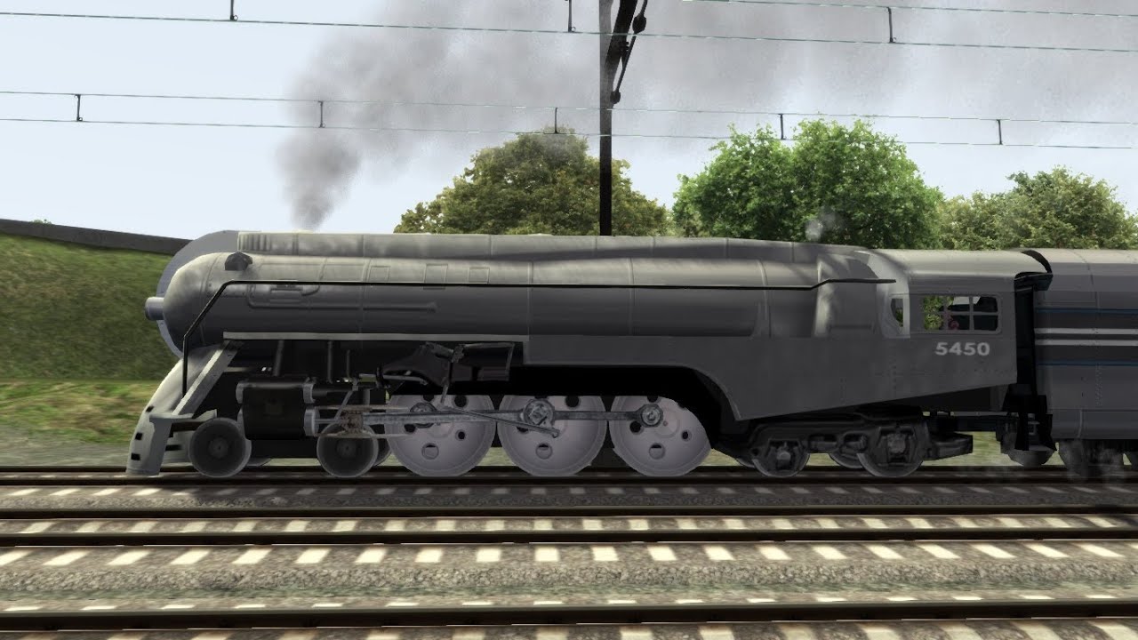 Train Simulator 2014 HD: MSTS New York Central 5450 J3a Hudson Speed Test On the NEC (95 MPH)