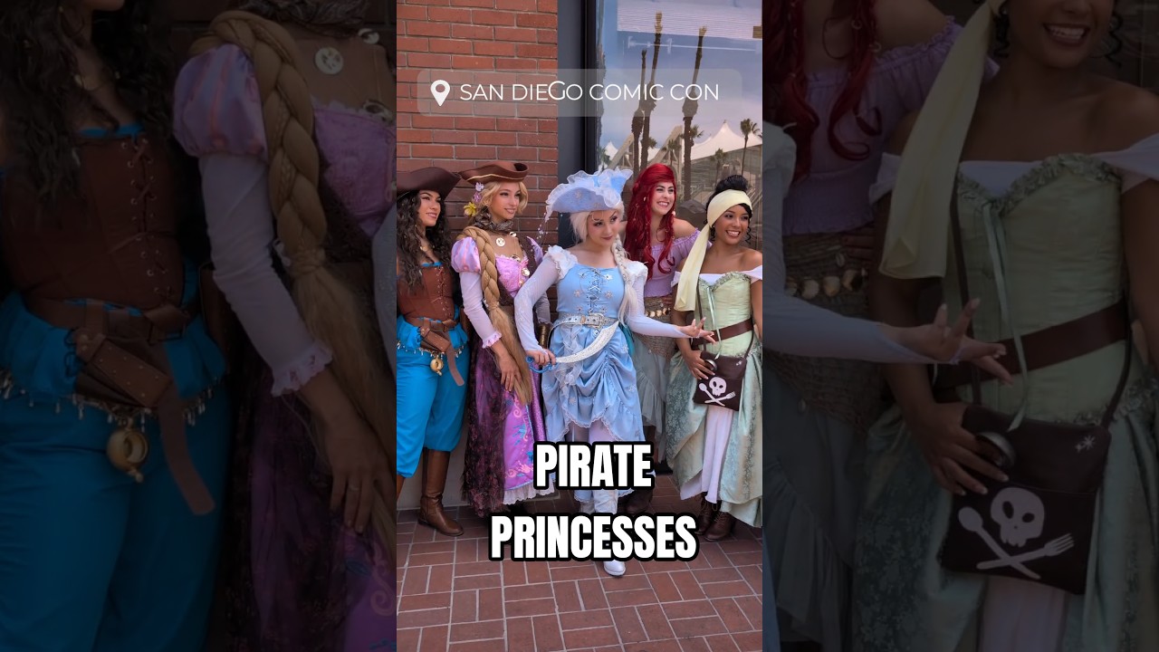 Disney Princesses, PIRATE edition! Amazing group cosplay from SDCC #disney #cosplay #sdcc
