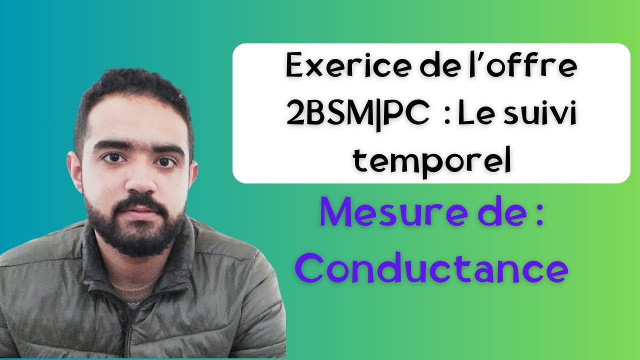 Exercice de l'offre : Le suivi temporel mesure de conductance