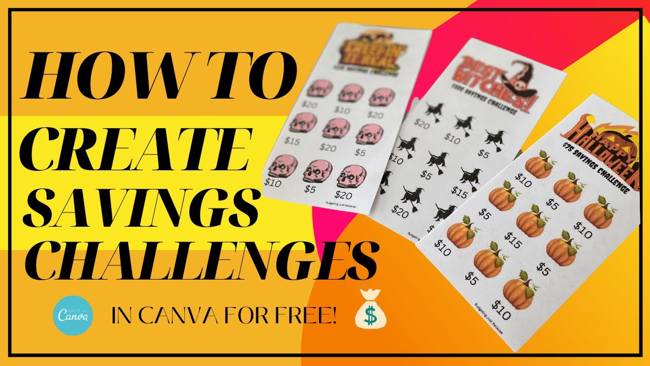 How to Create your own Savings Challenges in Canva using only the FREE version | August 27, 2023