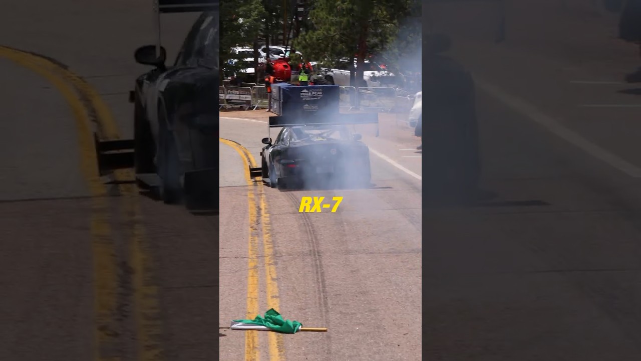 3-Rotor RX7 MUSIC at Pikes Peak Hill Climb 🔈 Rob Dahm returning for race day tomorrow! 🏔️