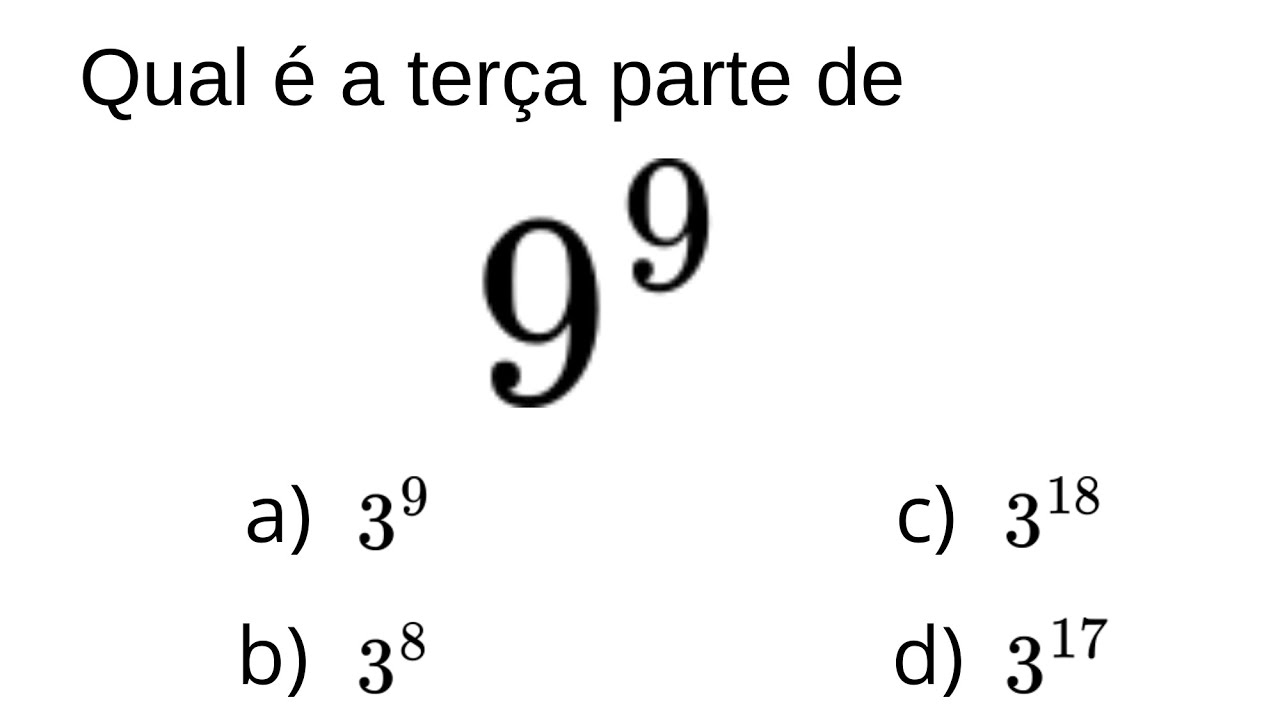 QUESTÃO DE POTENCIAÇÃO IMPERDÍVEL EM PROVA! PROIBIDO ERRAR !!!