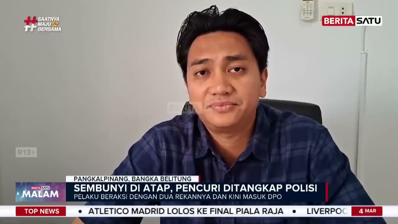 Pria di Pangkalpinang Ditangkap Saat Sembunyi di Atap Gudang #beritasatu