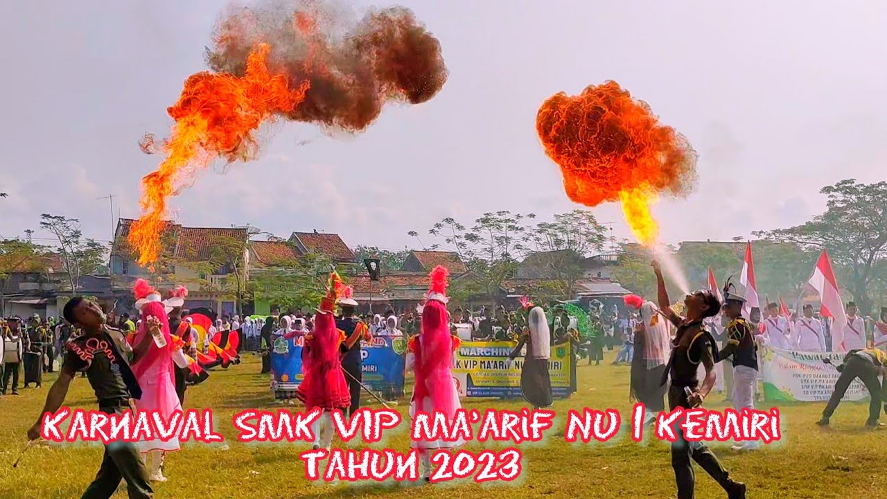 Karnaval SD SMP SMK VIP Ma'arif NU 1 kemiri bareng MarchingBand SMK VIP Ma'arif NU 1 kemiri 2023