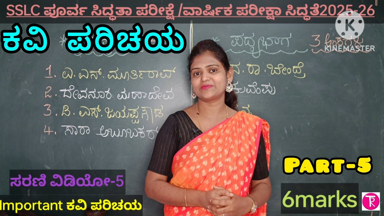 SSLC Exam 2025-26 | important kavi parichaya| ಕವಿ ಪರಿಚಯ| @Thejaswini pushkar 