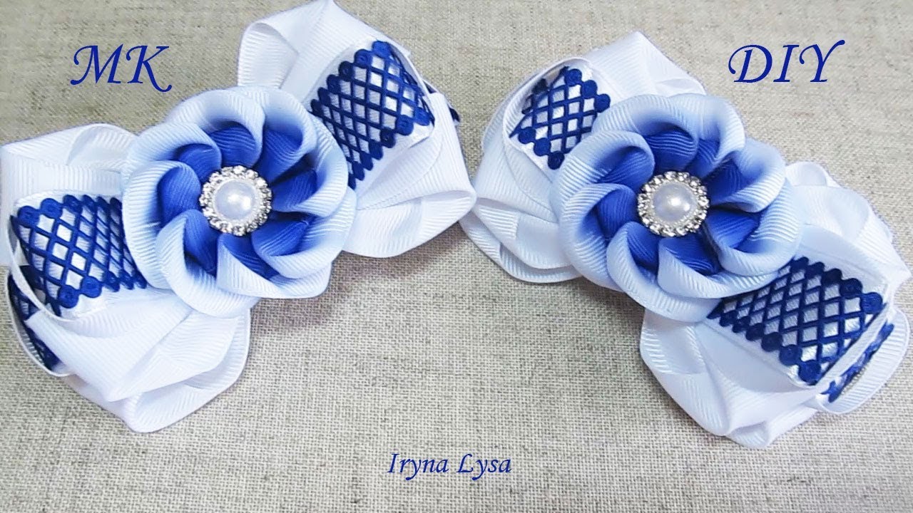 How To Make A Hair Bow, Grosgrain Ribbon Gradient Flower, Tutorial