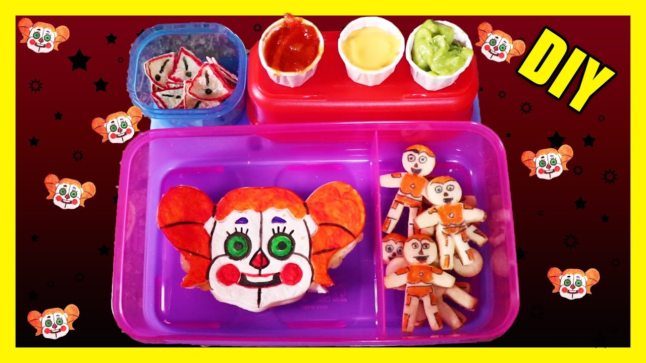 How to Make a Circus Baby Sister Location Custom Lunch - DIY Five Nights at Freddy's Food Art