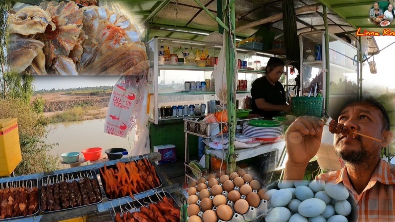 VLOG 1161. The busy life at Monolyly street food. Full video selling food on the street.