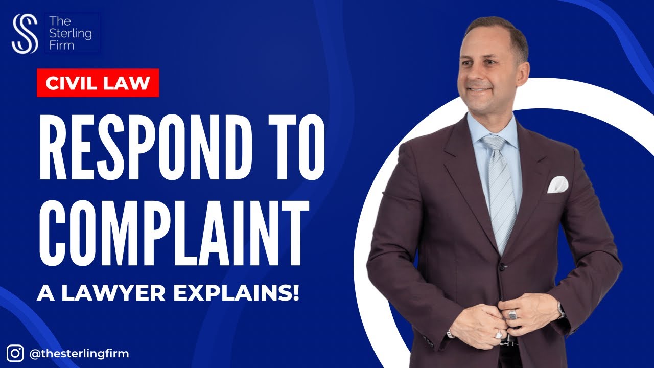HOW DOES A DEFENDANT RESPOND TO A COMPLAINT? LAWYER EXPLAINS! #LAWYER