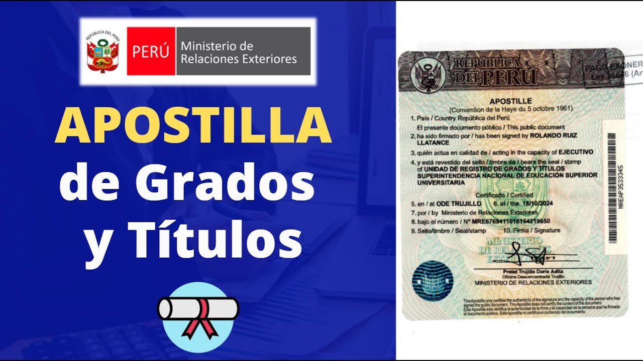 Apostilla de Grados y Títulos - Relaciones Exteriores