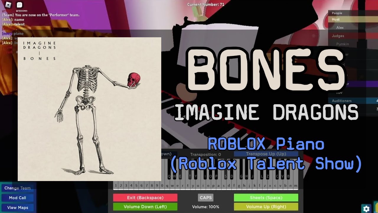 Imagine Dragons - Bones | Roblox Got Talent (ROBLOX Piano Cover)