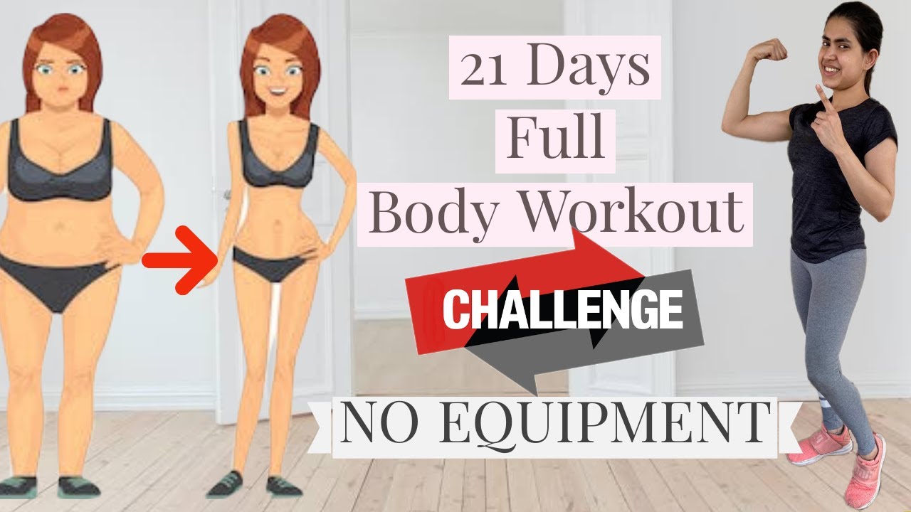 21 days WEIGHT LOSS workout challenge at home | NO GYM, NO EQUIPMENT
