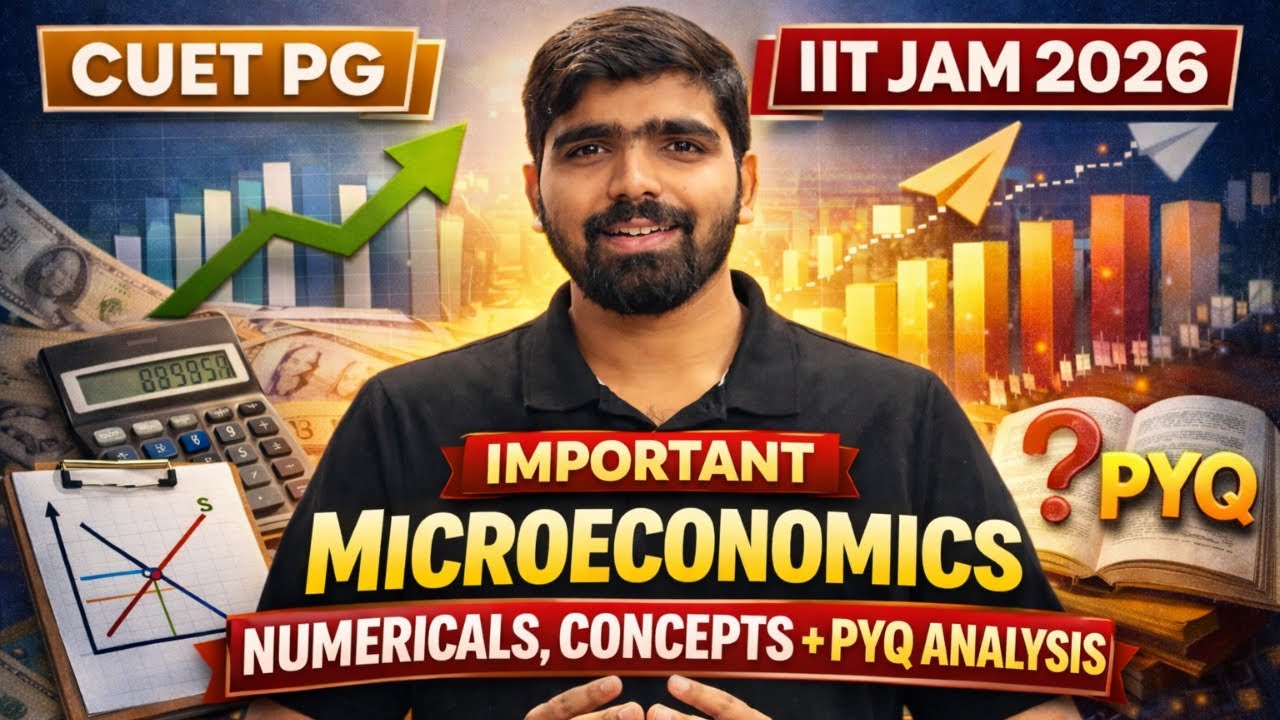 Microeconomics Numericals for CUET PG & IIT JAM 2026 | Most Important PYQs + Concepts