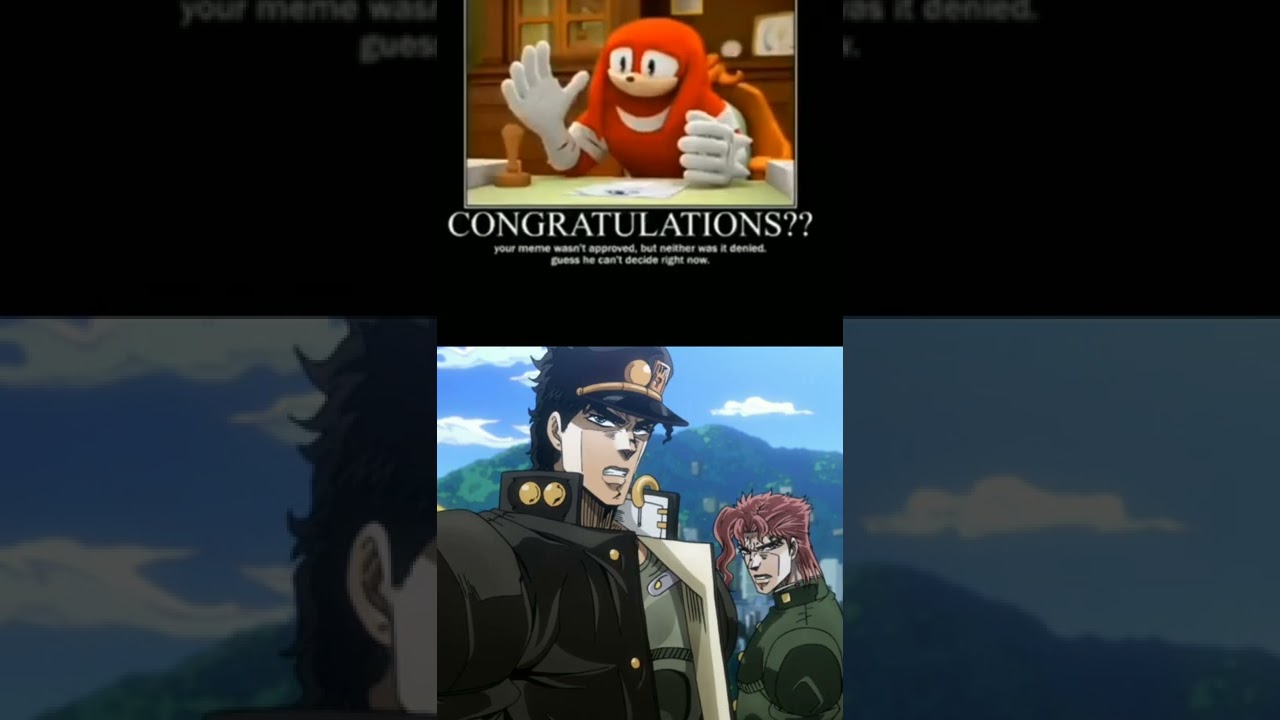 Knuckles meme but its my opinion on jojo ship's