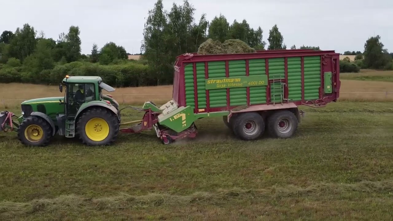 Zbiór traw 2023🚜John Derre&strautmann🚜