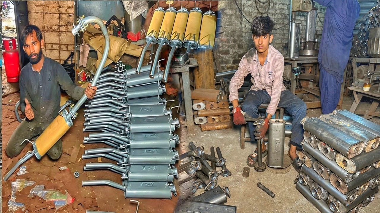 Amazing Process of Manufacturing Auto Rickshaw Silencers In Factory | Amazing Mass Production