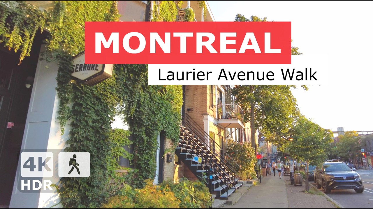 [ 4K ] Laurier Avenue Walking Tour | Montreal | Quebec Canada 2024