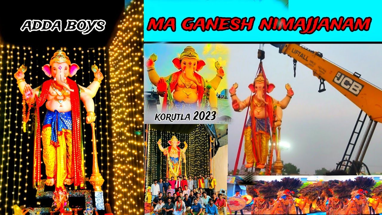 adda boys ganesh🙏 nimajjanam🥁🚩#2023 #korutla #ganapathi #boss #bappa