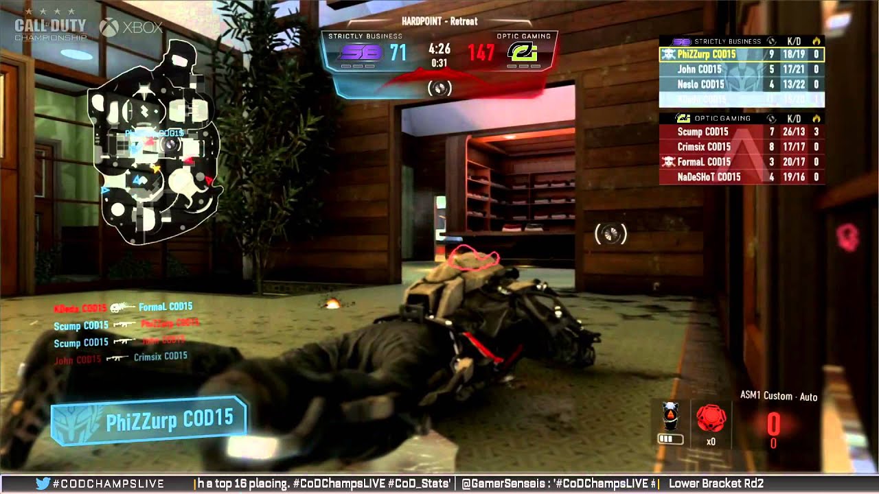 OpTic Gaming vs Strictly Business - Game 1 -  Lower R2 - Call of Duty Championship 2015