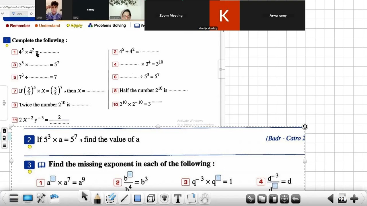 POWER AND EXPONENTS 2