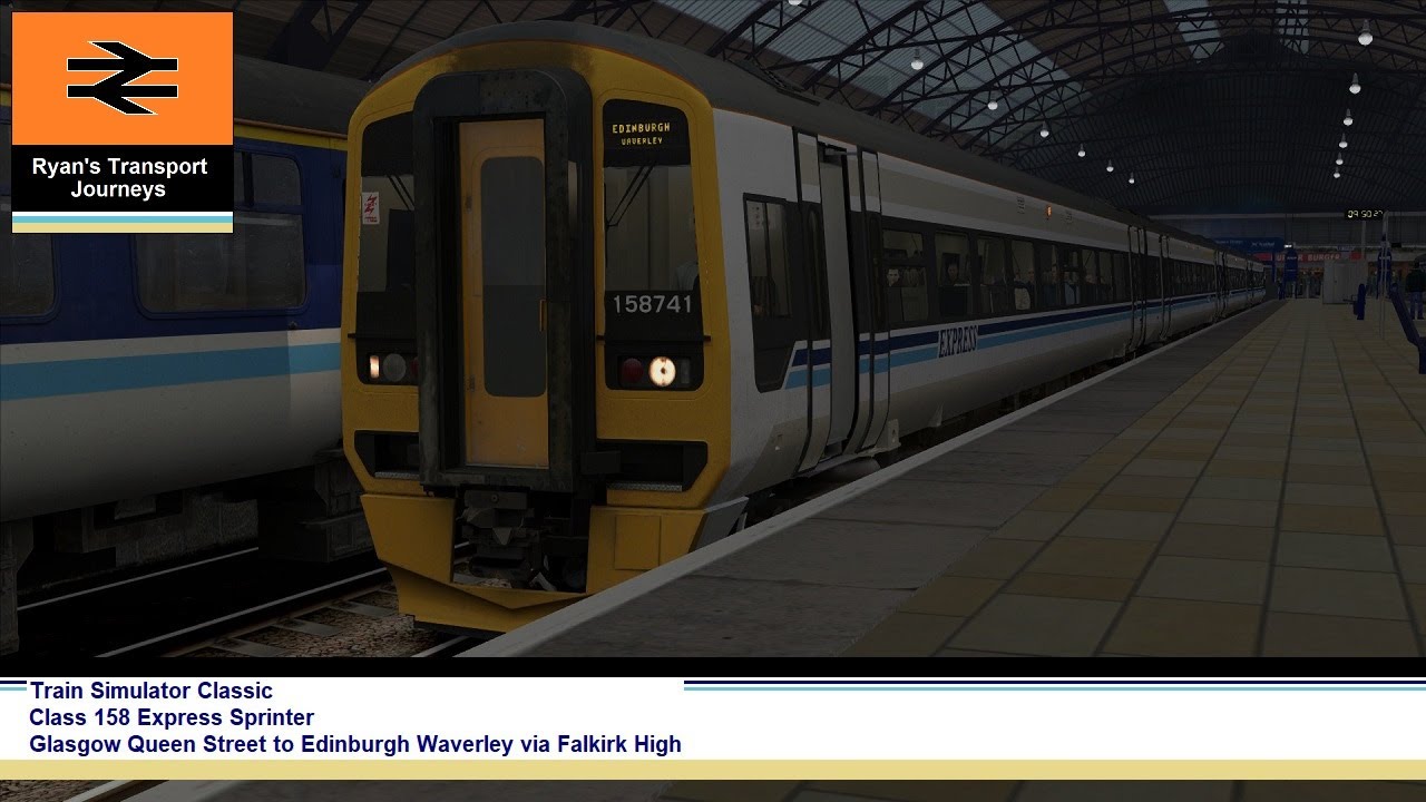 TS Classic Class 158 Express Sprinter Glasgow Queen Street to Edinburgh via Falkirk High