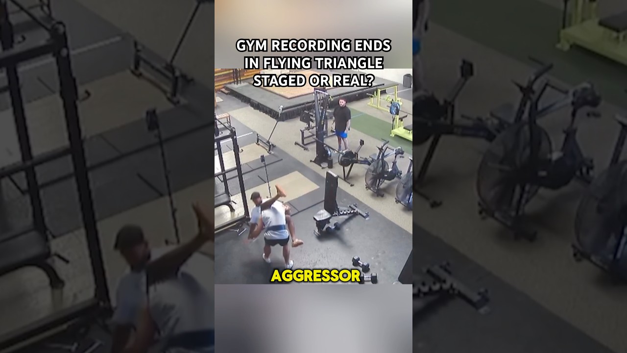 Gym Drama Turns into Flying Triangle—Staged or Real?