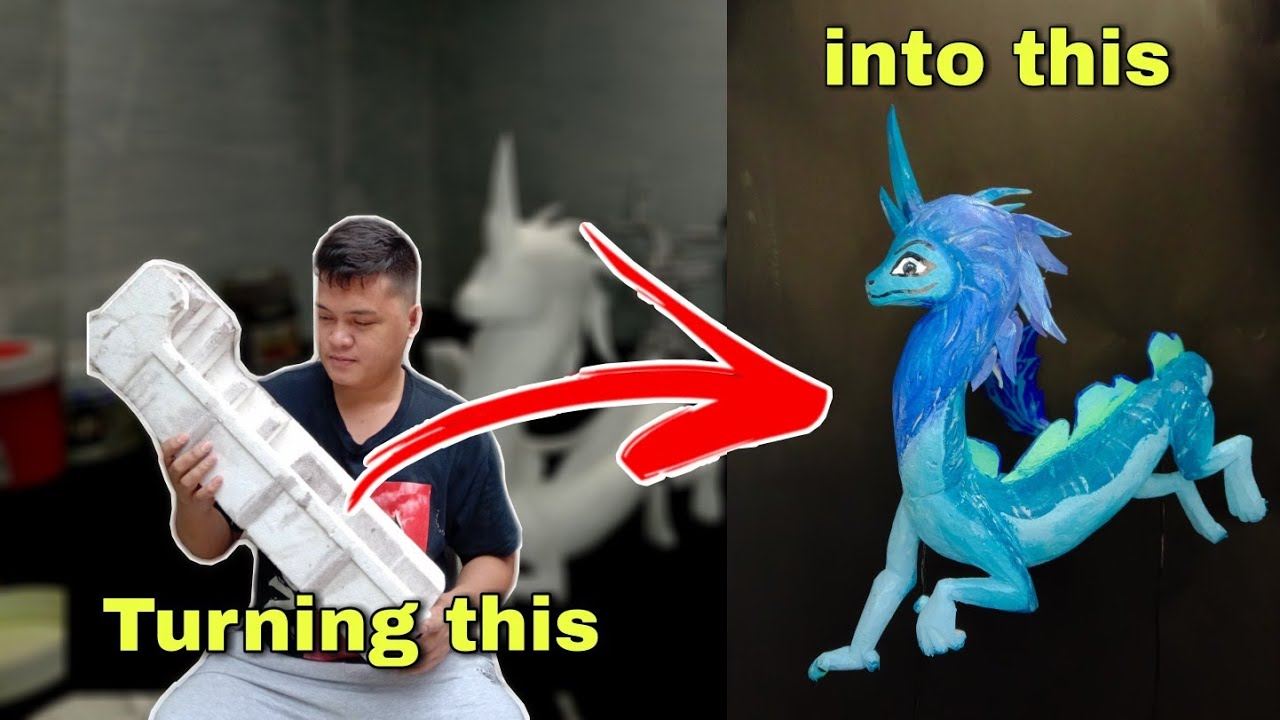 styro foam carving | Sisu from Raya And The Last Dargon