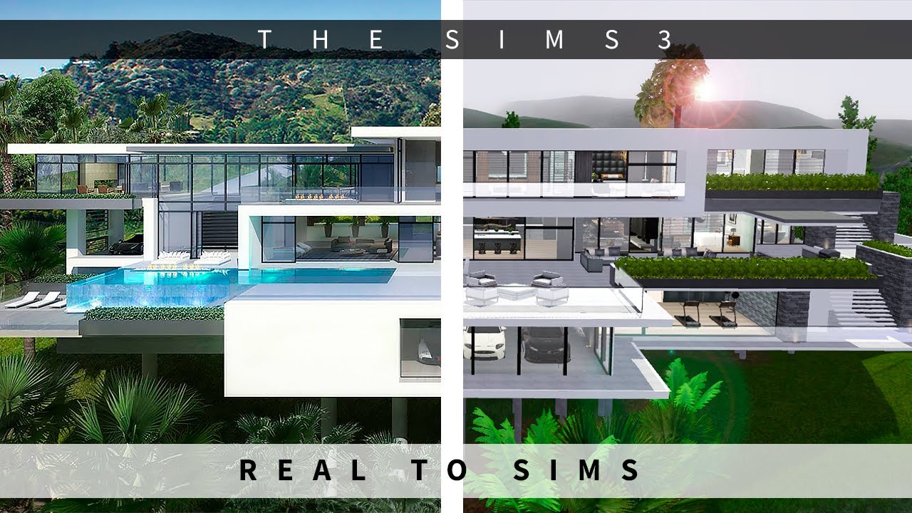 The Sims 3 | REAL TO SIMS | Modern Millionaire Mansion