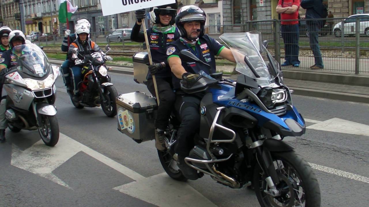 Zlot parada motocykli 69 Polizeisternfahrt police motocycle IPMC rallye motorrad Lodz Poland