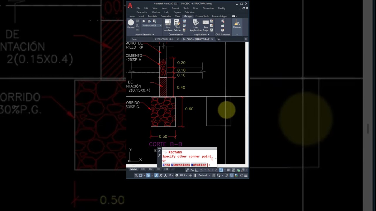 RECTANGULOS CON AUTOLISP REC2 #ingenieriafacil #LuisCardenas  #AutoCAD #autolisp #lisp