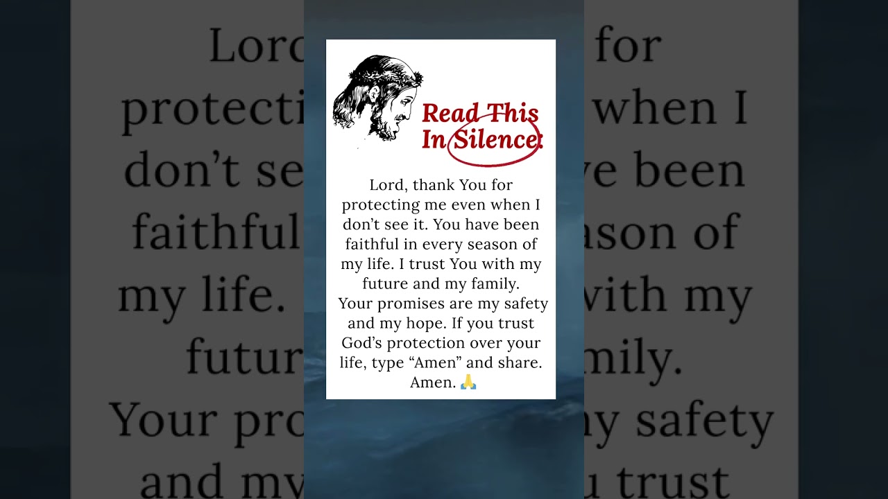 Read This In Silence &ndash; Trust God&rsquo;s Protection Over Your Life | Powerful Prayer #faith #amen #shorts
