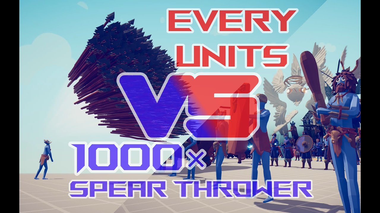 1000本のやり投げ神 vs 全キャラ | Totally Accurate Battle Simulator TABS