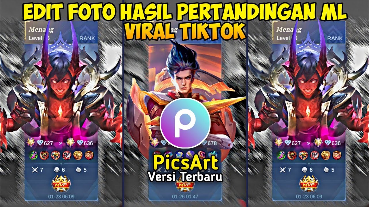 Cara Edit Foto Hasil Pertandingan ML di Aplikasi PicsArt Versi Terbaru
