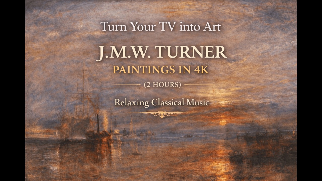 Turn Your TV into Art | J.M.W. Turner Paintings in 4K with Relaxing Classical Music (2 Hours)
