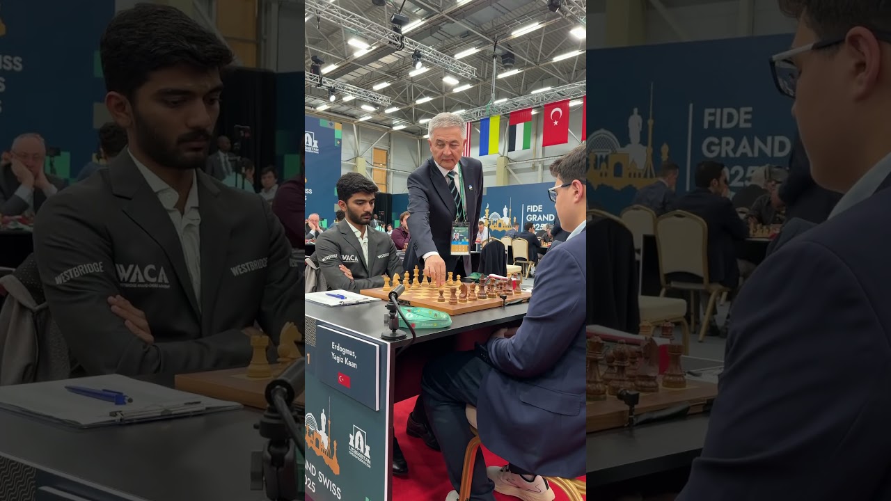 The first ceremonial moves from Round 2 of the FIDE Grand Swiss 2025 ♟️
