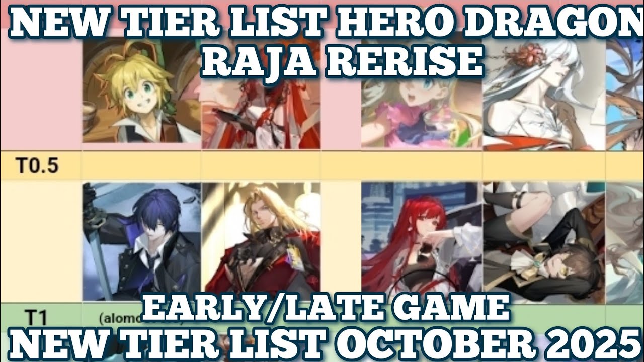 New Tier List Hero Dragon Raja Rerise 2025 ! Tips Terbaru Dragon Raja Rerise