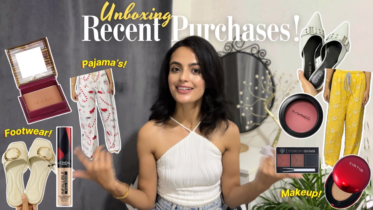 Unboxing everything I bought last week 🛍️ Makeup, Footwear & Pajamas Try-On! ✨