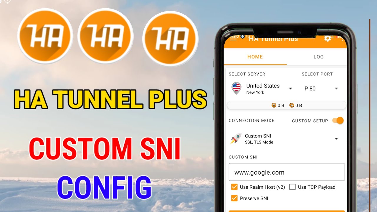How to setup ha tunnel plus with custom sni settings for fast and secure browsing 