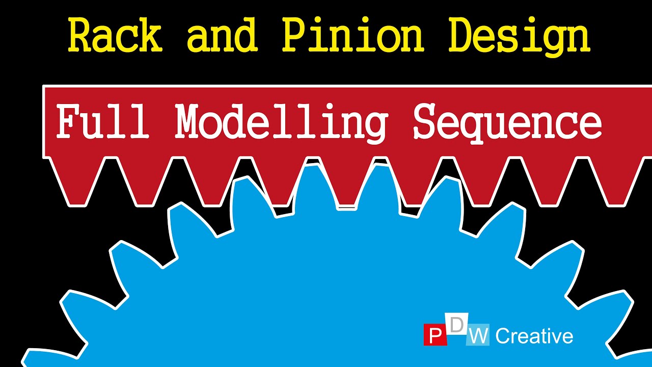 Rack and Pinion Design - involute spur gear and rack with motion in solidworks