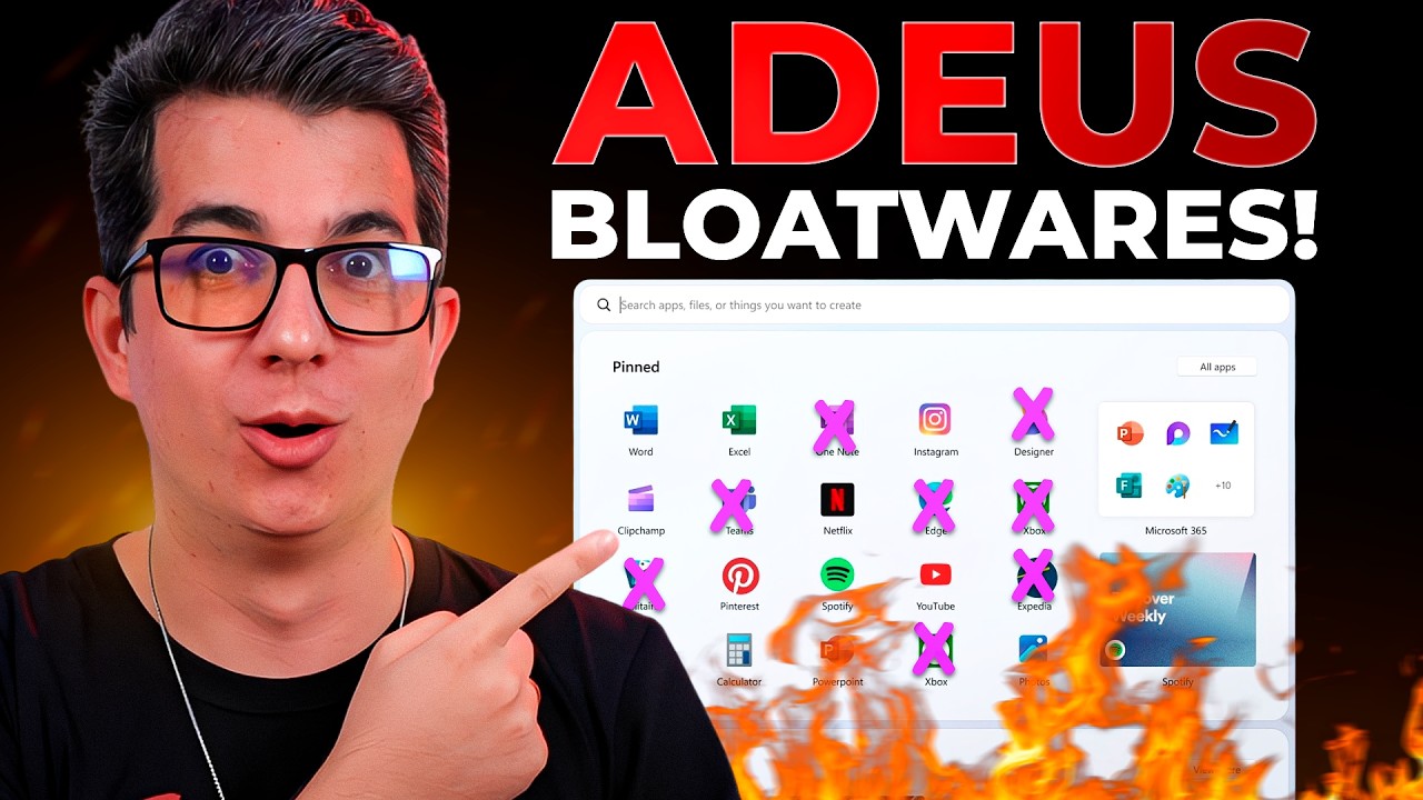 🔥Remova TODOS os Aplicativos INÚTEIS do Windows 11/10 (Guia Completo!)