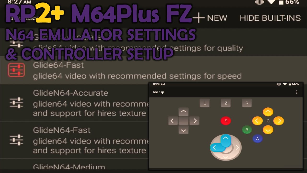 Retroid Pocket 2+ N64 M64Plus FZ Emulator Performance & Controller Settings
