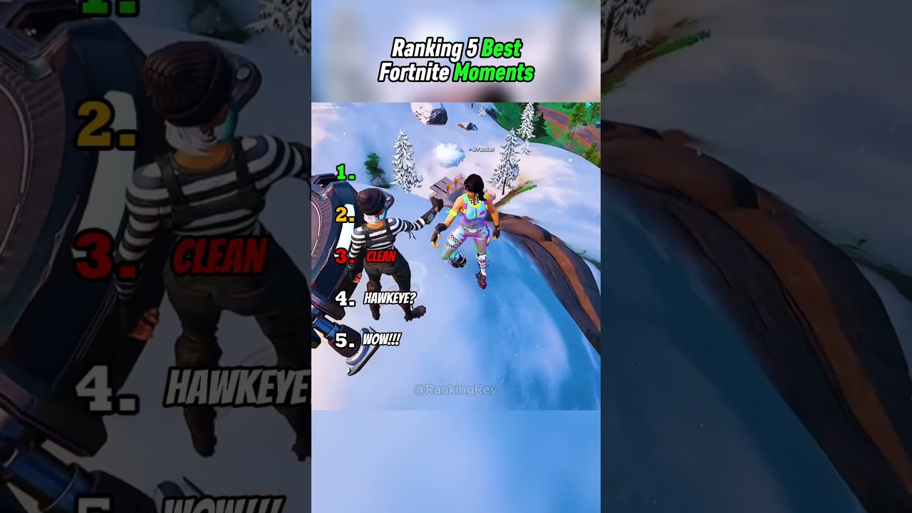 Ranking Top 5 Best Fortnite Moments