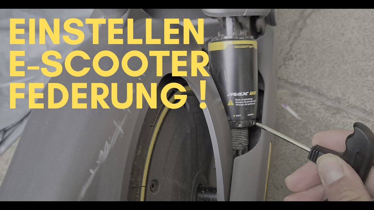 So stellt man beim NINEBOT E-Scooter die FEDERUNG ein.