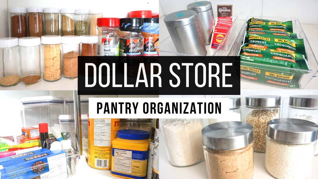 DOLLAR STORE KITCHEN PANTRY ORGANIZATION | Pantry Makeover on a BUDGET | ORGANIZE WITH ME!