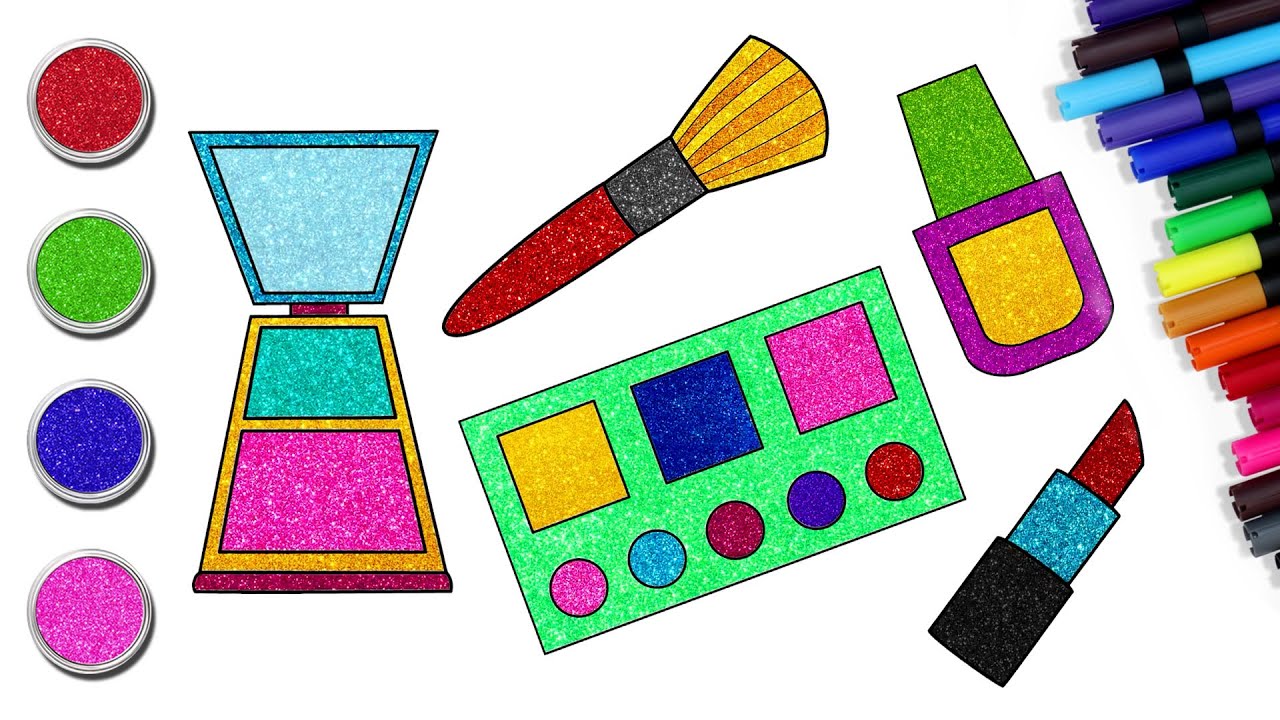 Como desenhar Um Kit De Maquiagem | Desenho passo a passo | Chiki Art Brasil