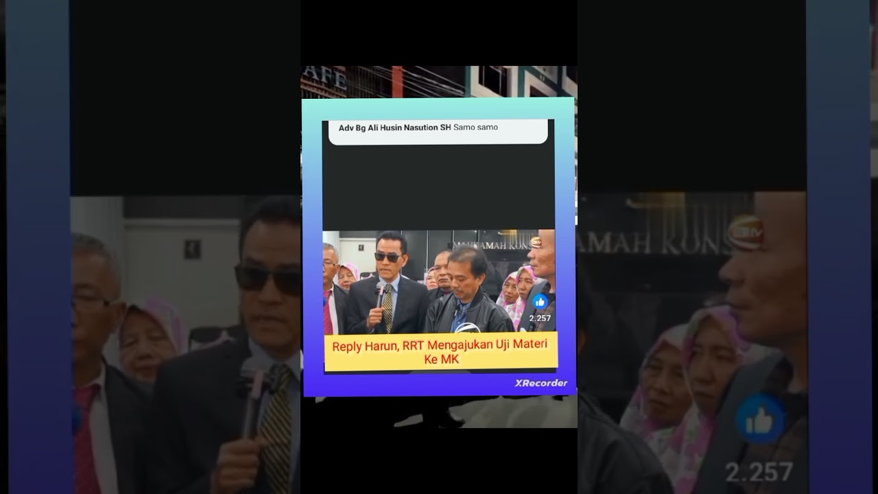 Reply Harun RRT Mengajukan Permohonan Uji Materi UU ke MK