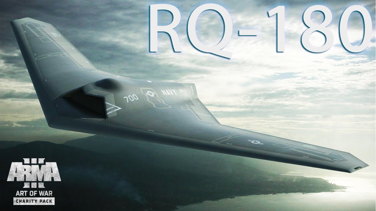 United States RQ-180 Military drone flight and Russian air defense Arma Studio Milisim