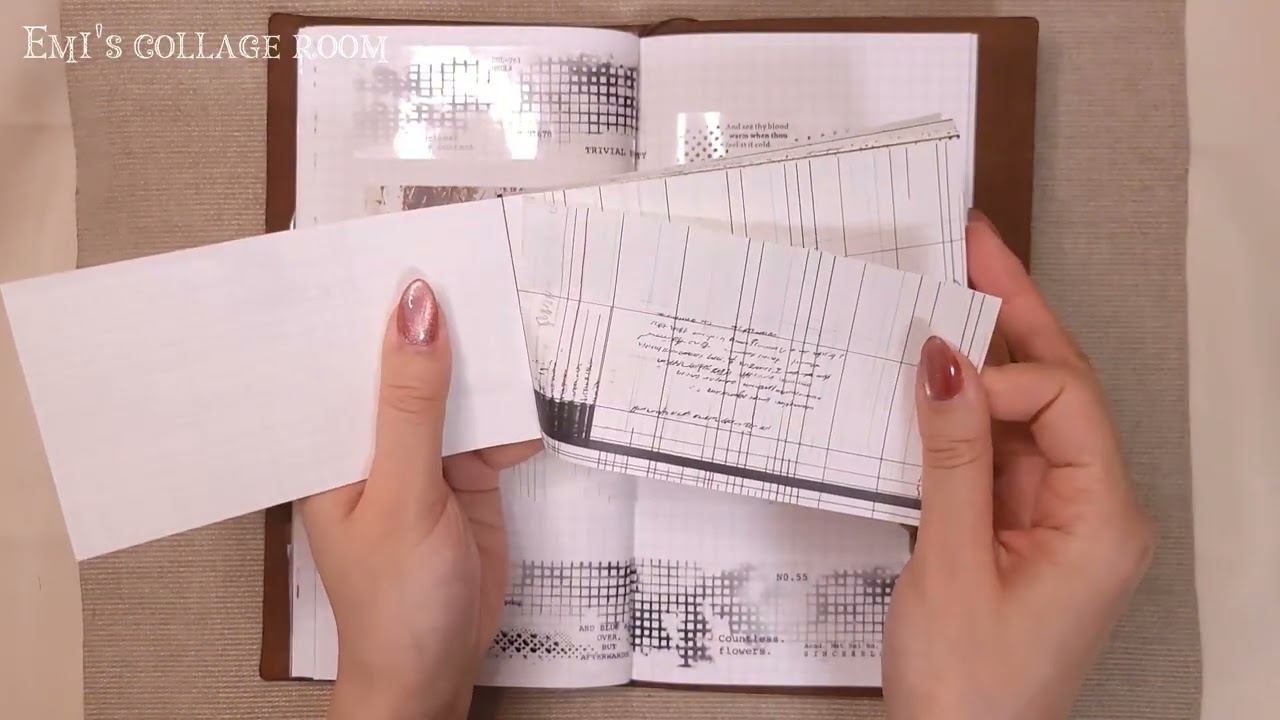 ASMR 透明な青い花のコラージュ💙🪻Transparent blue flower collage 투명한 푸른 꽃의 콜라주