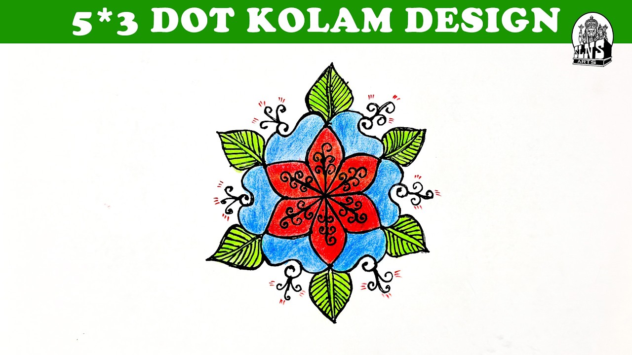 చిన్న పేపర్ ముగ్గు 🌼 | Simple & Beautiful Flower Muggu Design | Easy Rangoli