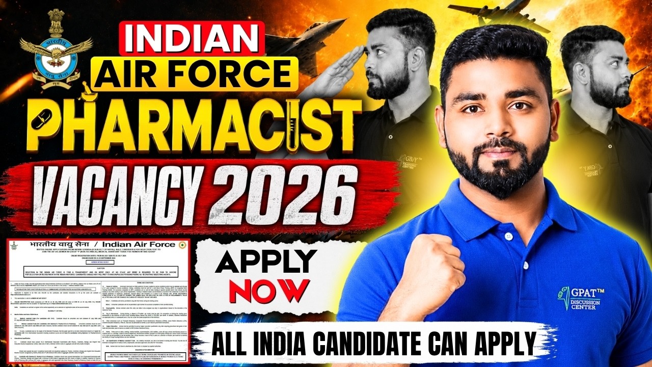 Indian Air Force Pharmacist Vacancy 2027 | Medical Assistant Group Y Recruitment